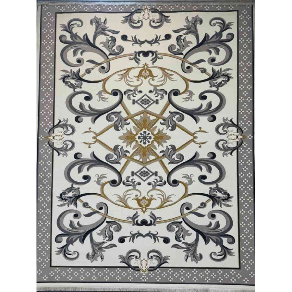 سجاد إيراني درجة أولى سجاد فاخر مصنوع بدقة عالية من أفضل أنواع الصوف والحرير الون كريم رصاصي مقاس 300*400 سجاد إيراني درجة أولى سجاد فاخر مصنوع بدقة عالية من أفضل أنواع الصوف والحرير الون كريم رصاصي مقاس 300*400