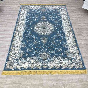 سجاد تركي تبريز كلاسيك سميك ناعم 2767B سماوي مقاس 500*700