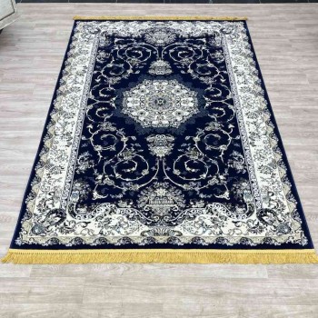 سجاد تركي تبريز كلاسيك سميك ناعم 2767B كحلي مقاس 500*800