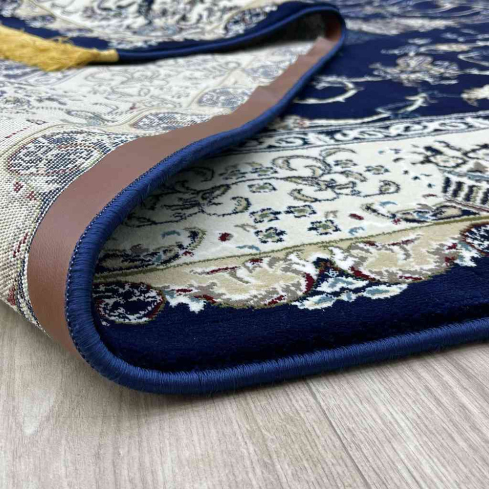 سجاد تركي تبريز كلاسيك سميك ناعم 2767B كحلي مقاس 100*300