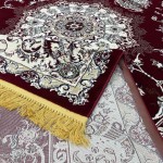 سجاد تركي تبريز كلاسيك سميك ناعم 2767B احمر عنابي مقاس 200*300