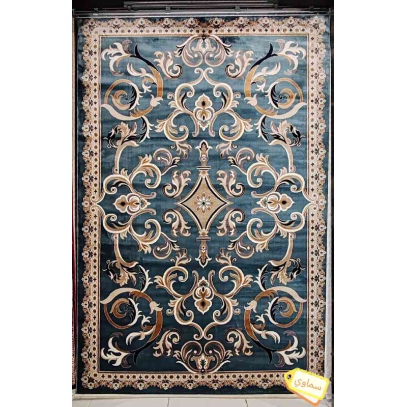 سجاد تركي سما نقش فرنسي لون سماوي مقاس 400*400