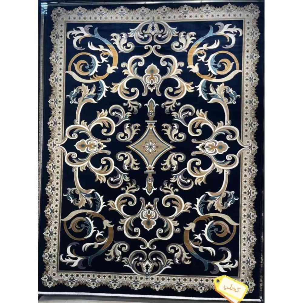 سجاد تركي سما نقش فرنسي لون كحلي مقاس 100*500 سجاد تركي سما نقش فرنسي لون كحلي مقاس 100*500