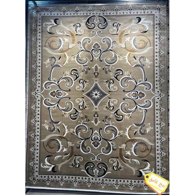 سجاد تركي سما نقش فرنسي لون بيج غامق مقاس 400*700