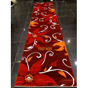 سجاد تركي مخفض كمفور عنابي برتقالي 100*400