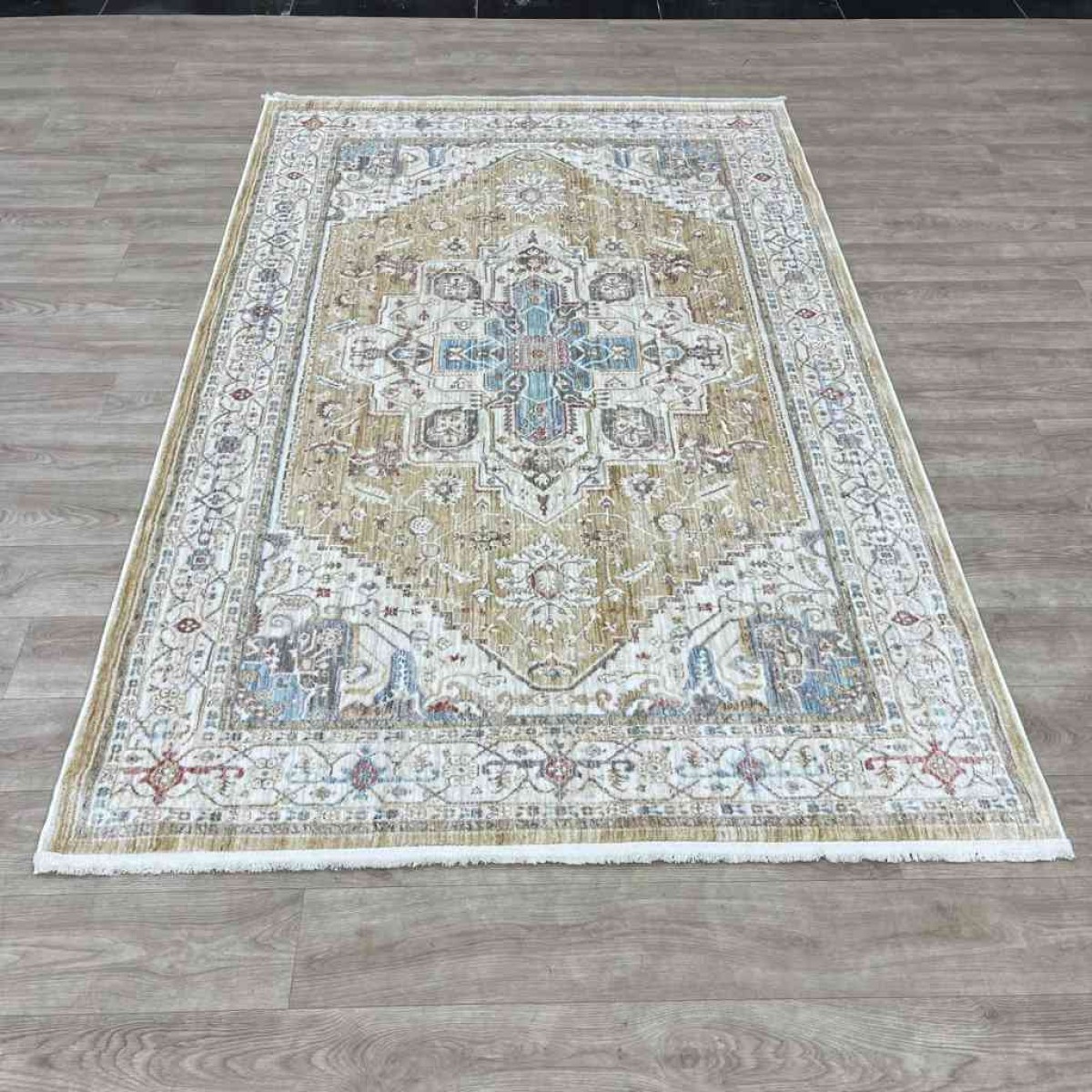 سجاد تركي بوهيمي المغنية F555AD بيج رملي مقاس 250*350