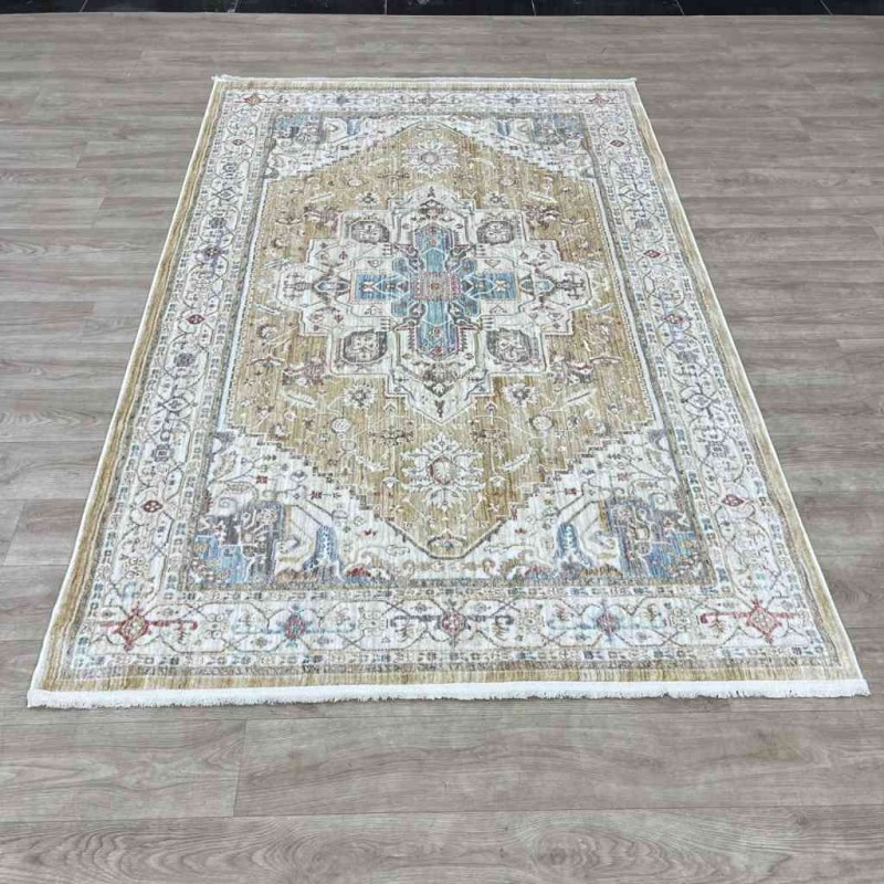 سجاد تركي بوهيمي المغنية F555AD بيج رملي مقاس 50*80