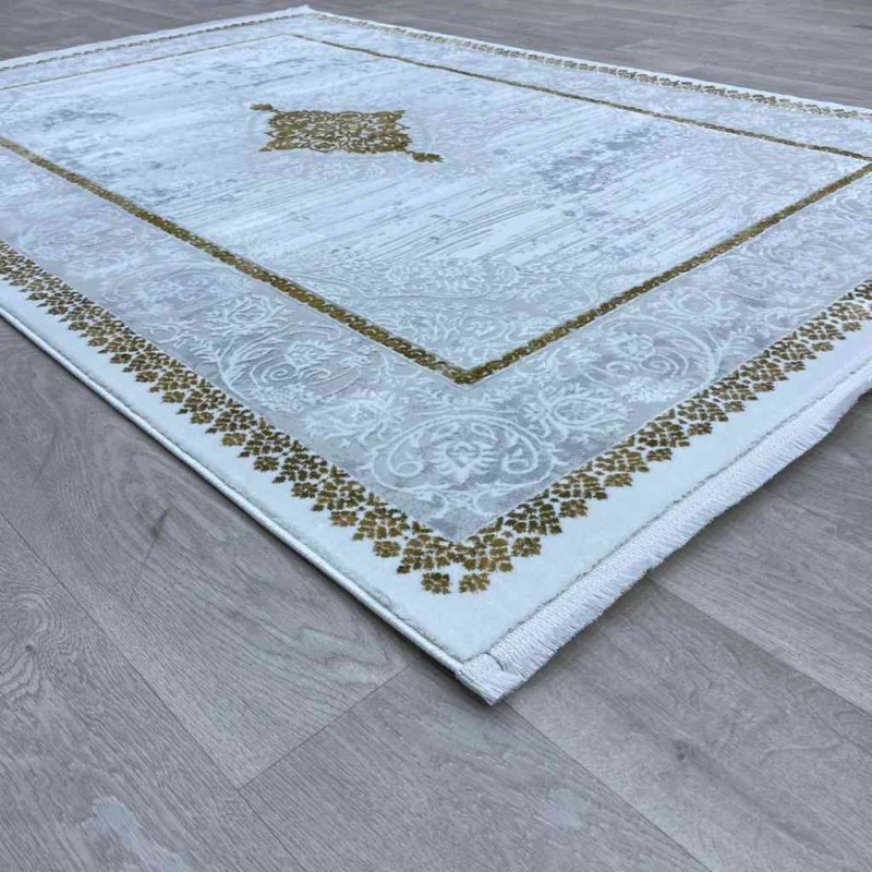 سجاد تركي موطو 049770 ذهبي درجة اولا  مقاس 150*220