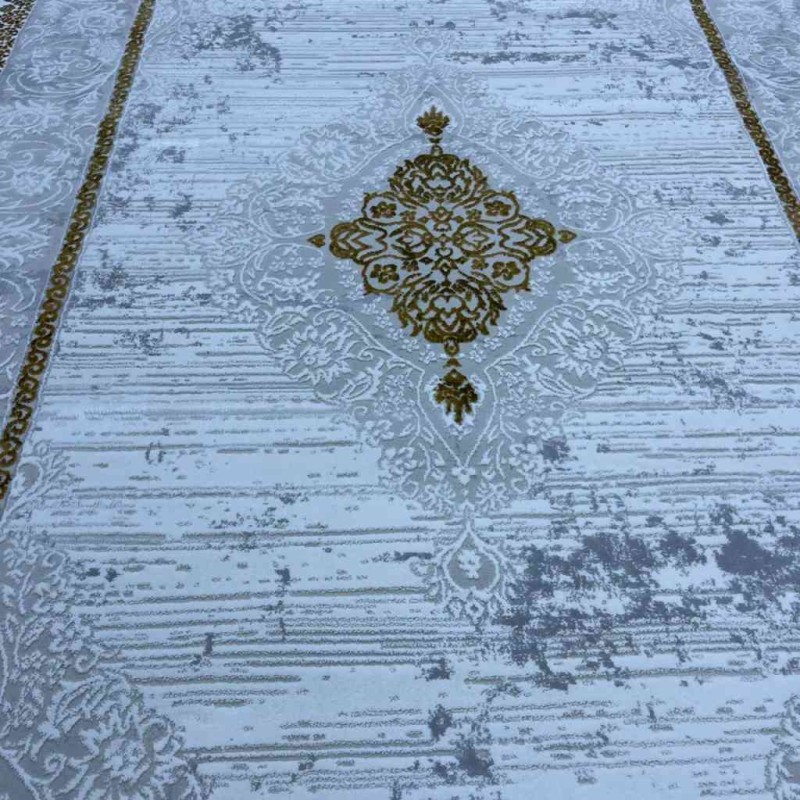 سجاد تركي موطو 049770 ذهبي درجة اولا  مقاس 150*220