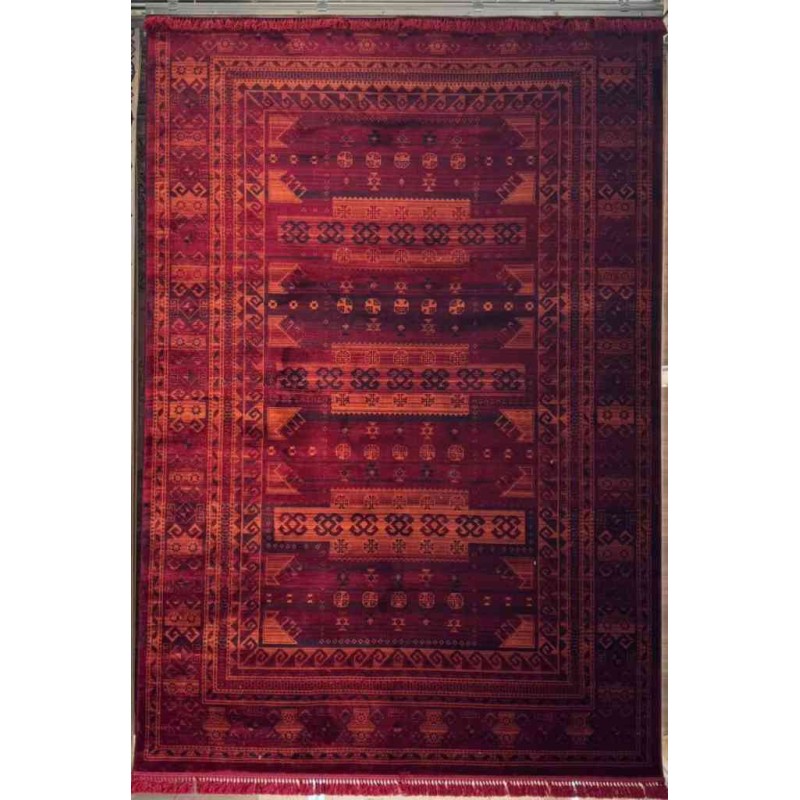 سجاد تركي بخارى نقشة افغاني 1502 بابل احمر مقاس 150*220