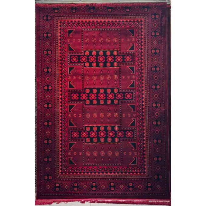 سجاد تركي بخارى نقشة افغاني 1504 بابل احمر مقاس 250*350