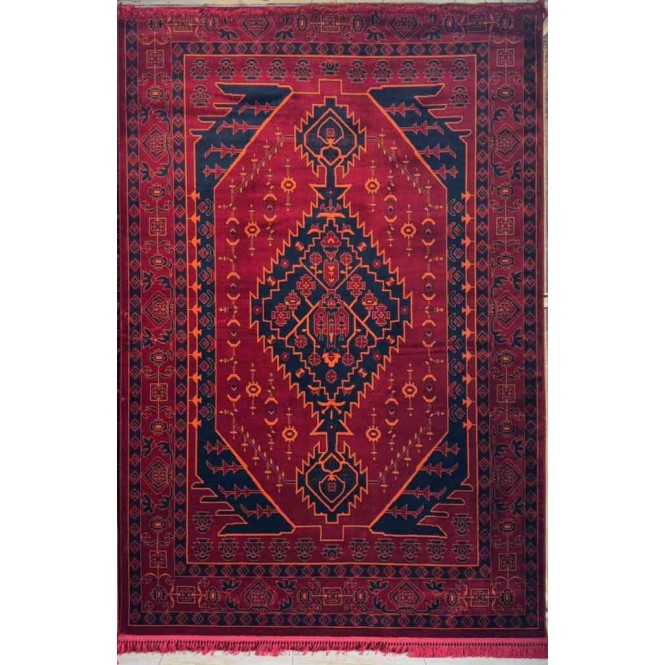 سجاد تركي بخارى نقشة افغاني 1505 بابل احمر مقاس 100*200