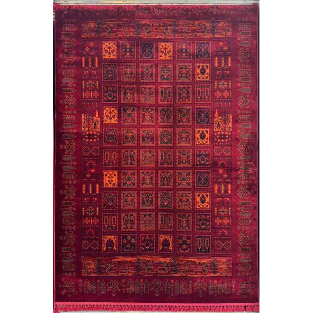 سجاد تركي بخارى نقشة افغاني 1511 بابل احمر مقاس 50*80