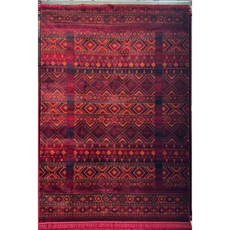 سجاد تركي بخارى نقشة افغاني 1510 بابل احمر مقاس 100*200