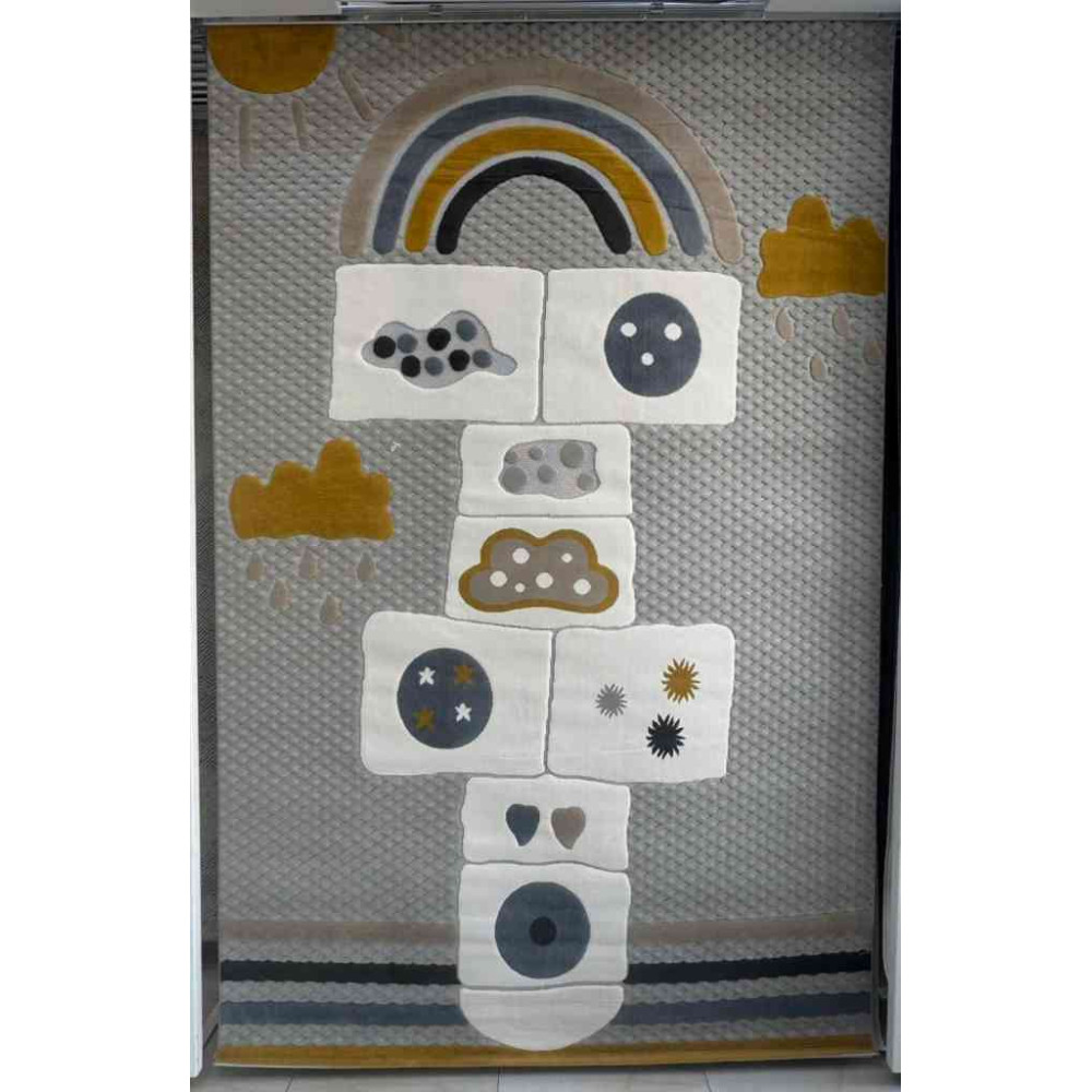 سجاد تركي اطفال كيدز 1001 اللون رصاصي مقاس 150*150