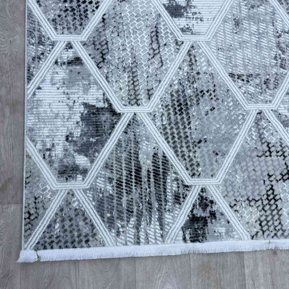 سجاد تركي موطو 051940 رمادي درجة اولا  مقاس 120*170