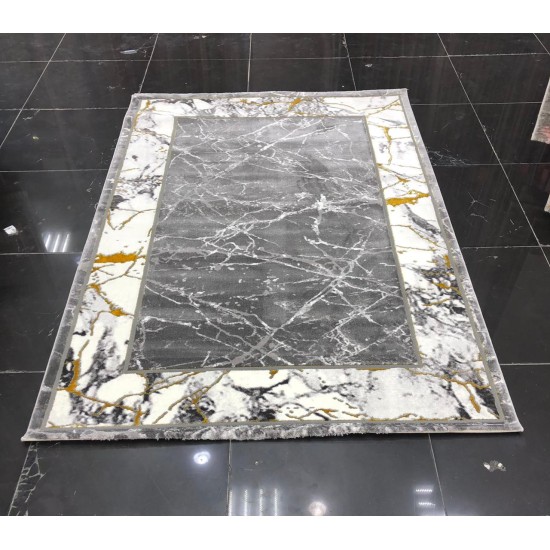 سجاد الفن 0185UA رصاصي غامق بيج 100*300 سجاد الفن 0185UA رصاصي غامق بيج 100*300