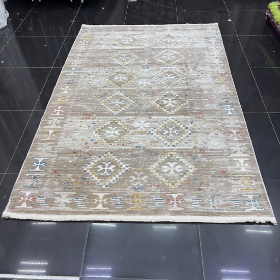 Vintage Turkish Bohemian Rug B0024C Brown Beige 100*300 Vintage Turkish Bohemian Rug B0024C Brown Beige 100*300