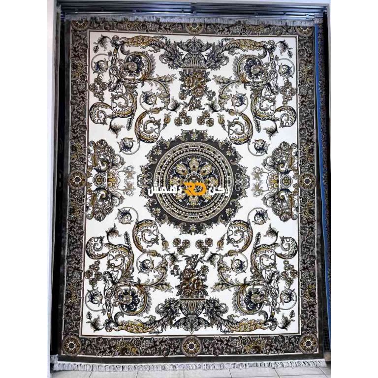 سجاد تركي طوكيو نقش ايراني B061B لون رصاصي مقاس 300*500