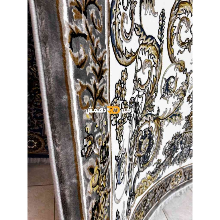 سجاد تركي طوكيو نقش ايراني B061B لون رصاصي مقاس 300*500