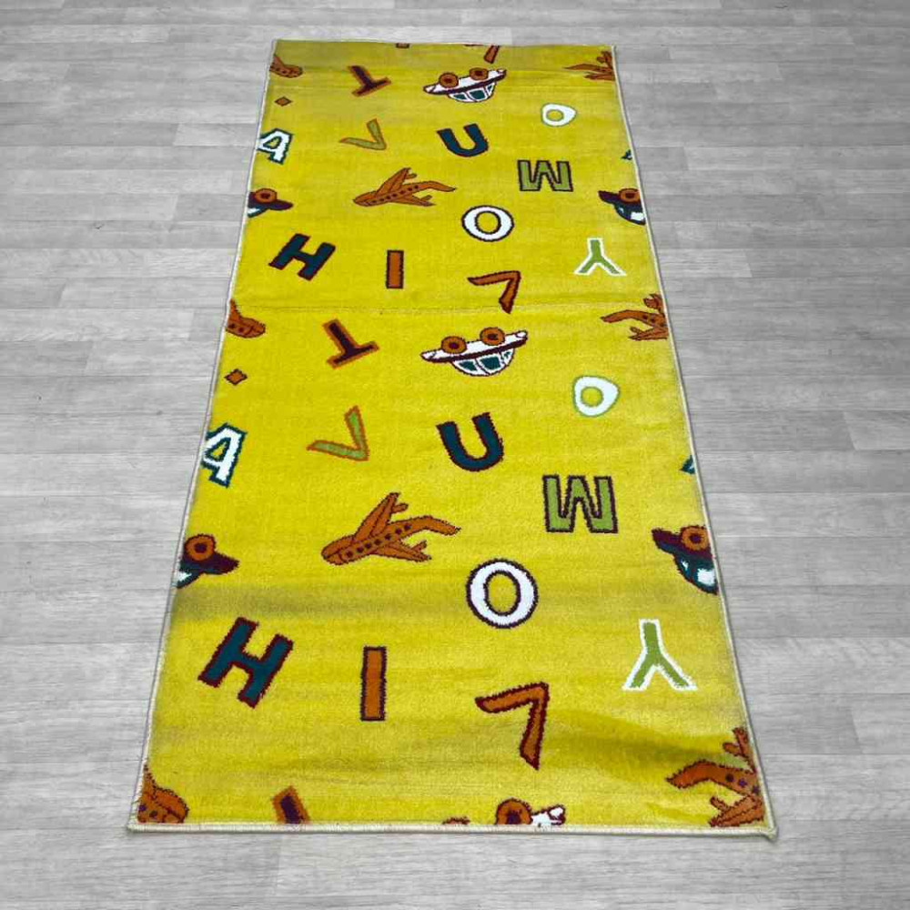 سجاد تركي اطفال اصفر مقاس 100*200 سجاد تركي اطفال اصفر مقاس 100*200