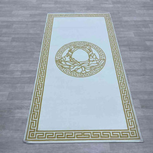 سجاد مايباخ الجديد شانيل ابيض و ذهبي  مقاس 100*200