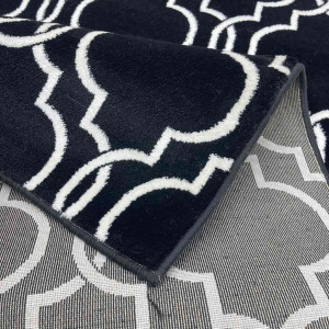 سجاد تركي بانورا اسود و ابيض مقاس 100*200 سجاد تركي بانورا اسود و ابيض مقاس 100*200