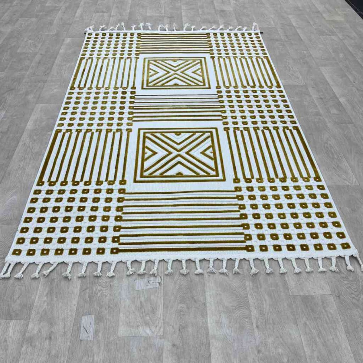 سجاد تركي خيش علا حرير جوليان 05041A ذهبي مقاس 250*350