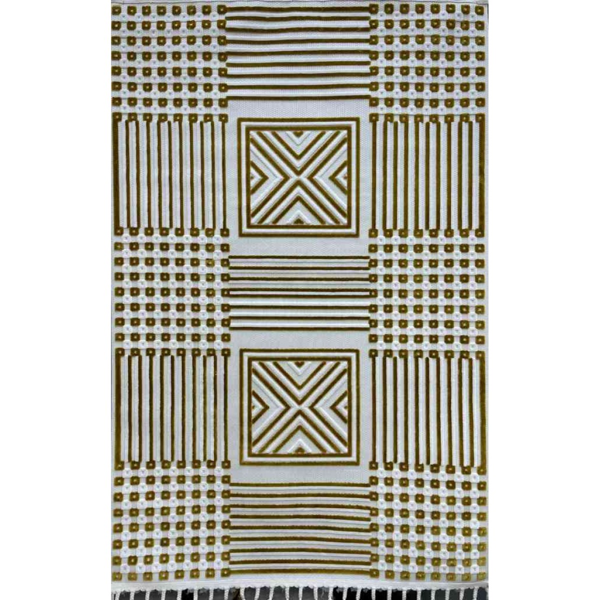 سجاد تركي خيش علا حرير جوليان 05041A ذهبي مقاس 250*350
