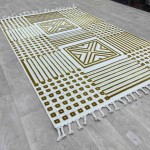 سجاد تركي خيش علا حرير جوليان 05041A ذهبي مقاس 250*350