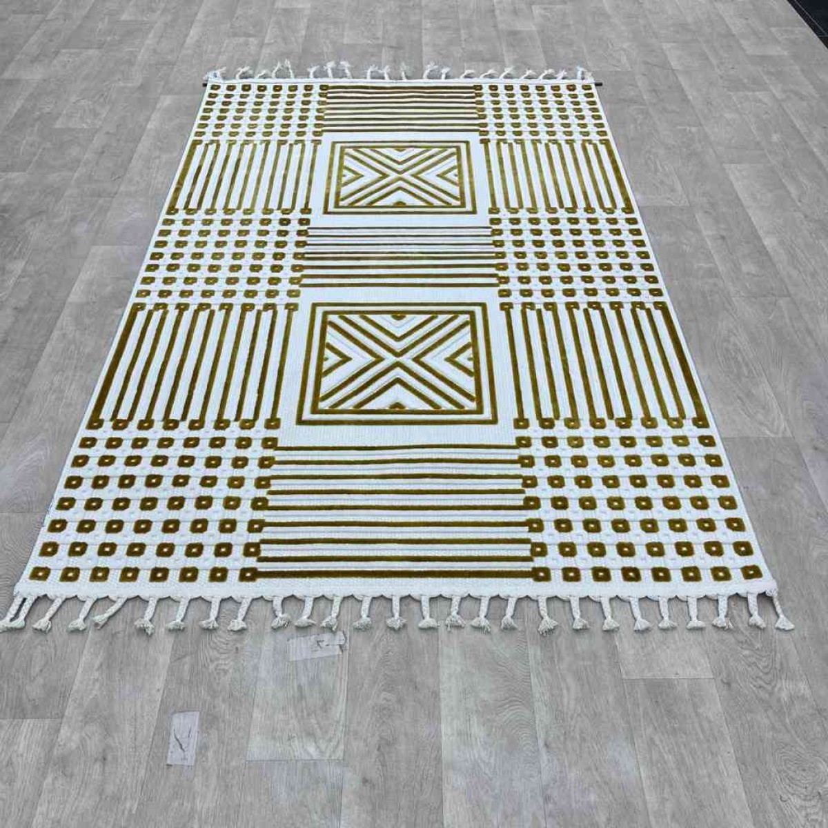 سجاد تركي خيش علا حرير جوليان 05041A ذهبي مقاس 250*350