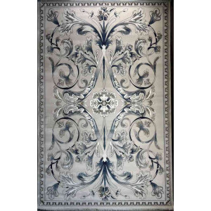 سجاد تركي ملكي موناكو نقشه فرنسي رصاصي فاتح مقاس 150*150 سجاد تركي ملكي موناكو نقشه فرنسي رصاصي فاتح مقاس 150*150