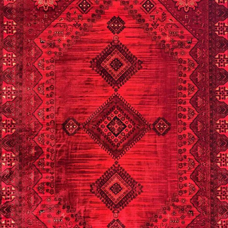 سجاد بخارى تركي 10 احمر مقاس 150*220