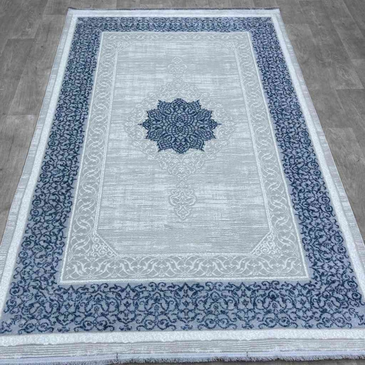 سجاد تركي بيتون تركي 26569A كريم ازرق مقاس 300*400 سجاد تركي بيتون تركي 26569A كريم ازرق مقاس 300*400