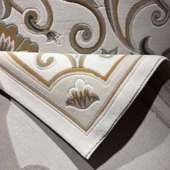 سجاد تركي ارجوان G0783B ابيض ذهبي مقاس 300*400