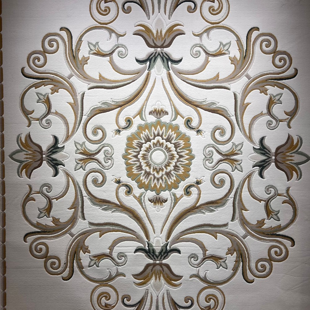 سجاد تركي ارجوان G0783B ابيض ذهبي مقاس 400*500