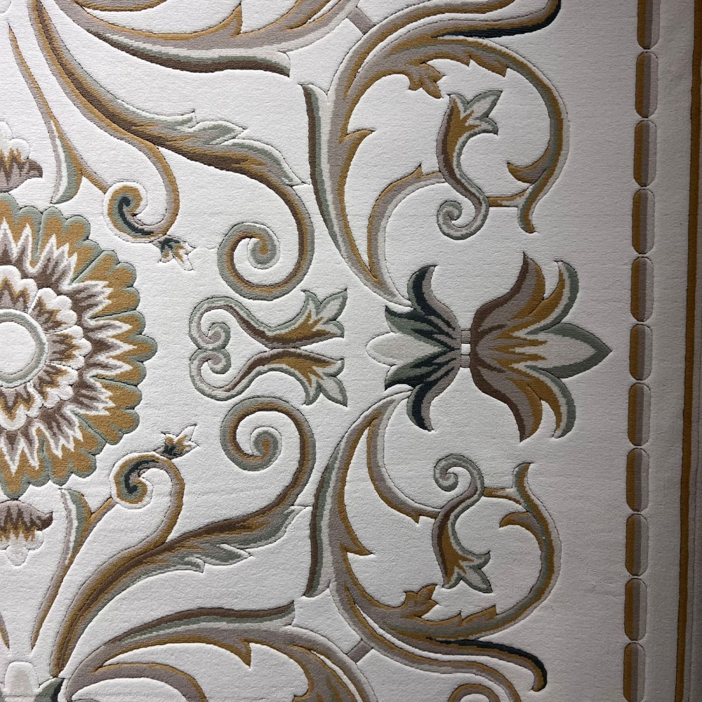 سجاد تركي ارجوان G0783B ابيض ذهبي مقاس 400*500