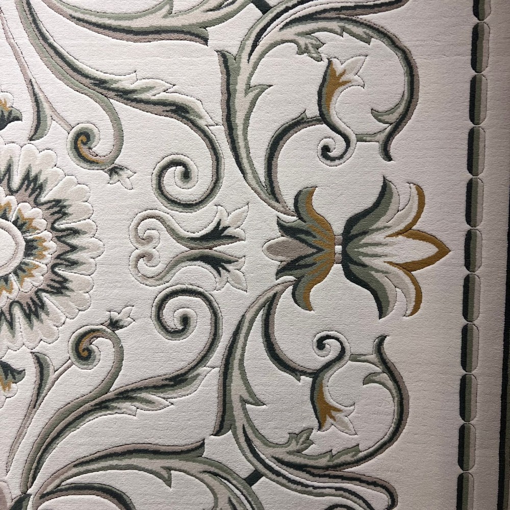 سجاد تركي ارجوان G0783B ابيض اخضر مقاس 80*150