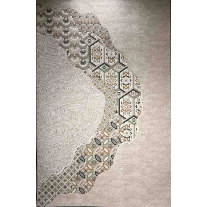 سجاد ارت بلس محفر تركي AA114B بيج ميكس مقاس 250*350