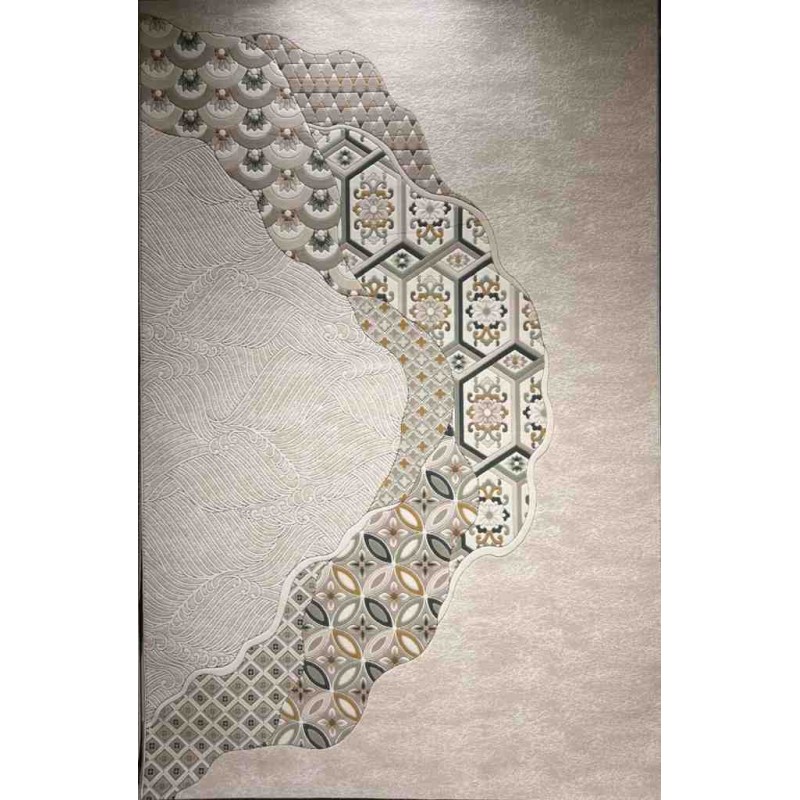 سجاد ارت بلس محفر تركي AA114B بيج ميكس مقاس 150*220