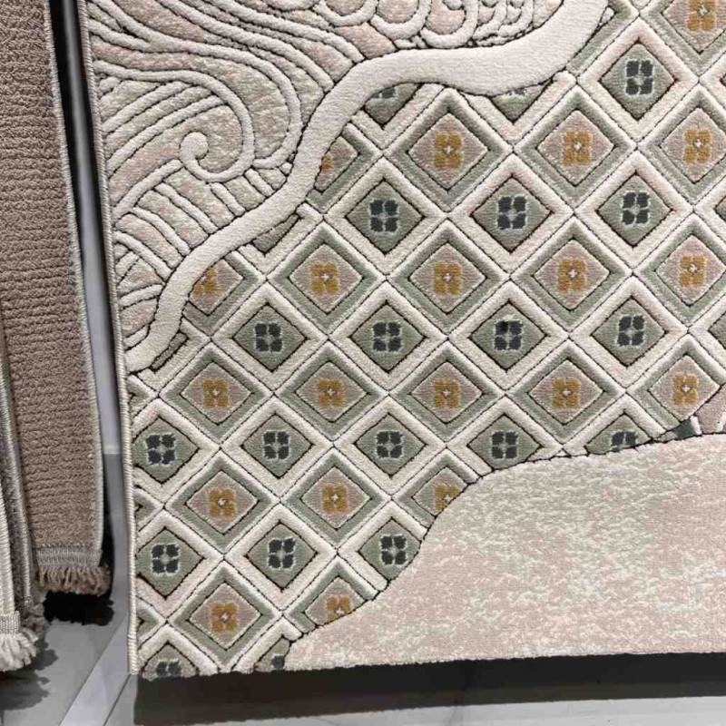 سجاد ارت بلس محفر تركي AA114B بيج ميكس مقاس 150*220