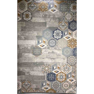 سجاد ارت بلس محفر تركي AA057B رصاصي ميكس مقاس 150*220