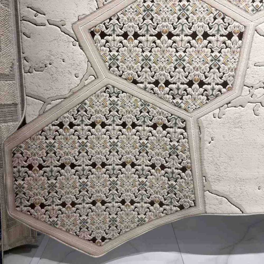 سجاد محفر تركي ارت N0374A بيج مقاس 120*170