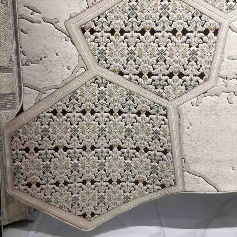 سجاد محفر تركي ارت N0374A بيج مقاس 120*170