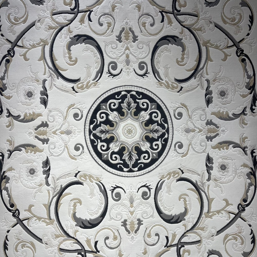 سجاد تركي نقش فرنسي بارون 41162A كريم اسود مقاس 80*150 سجاد تركي نقش فرنسي بارون 41162A كريم اسود مقاس 80*150