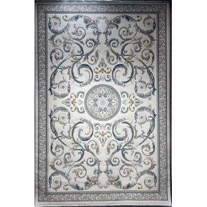 سجاد تركي نقش فرنسي بارون 41162A كريم سماوي مقاس 400*500