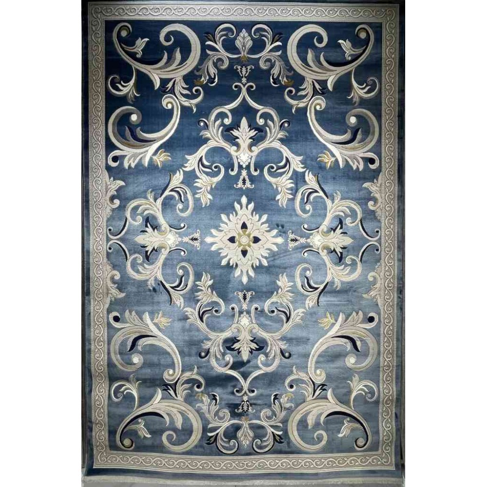 سجاد تركي نقش فرنسي بارون 60641A سماوي مقاس 80*150