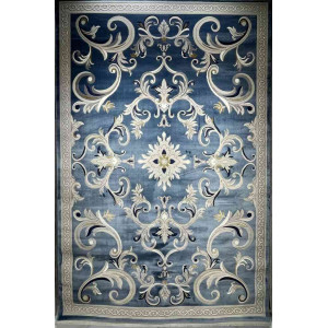 سجاد تركي نقش فرنسي بارون 60641A سماوي مقاس 80*150