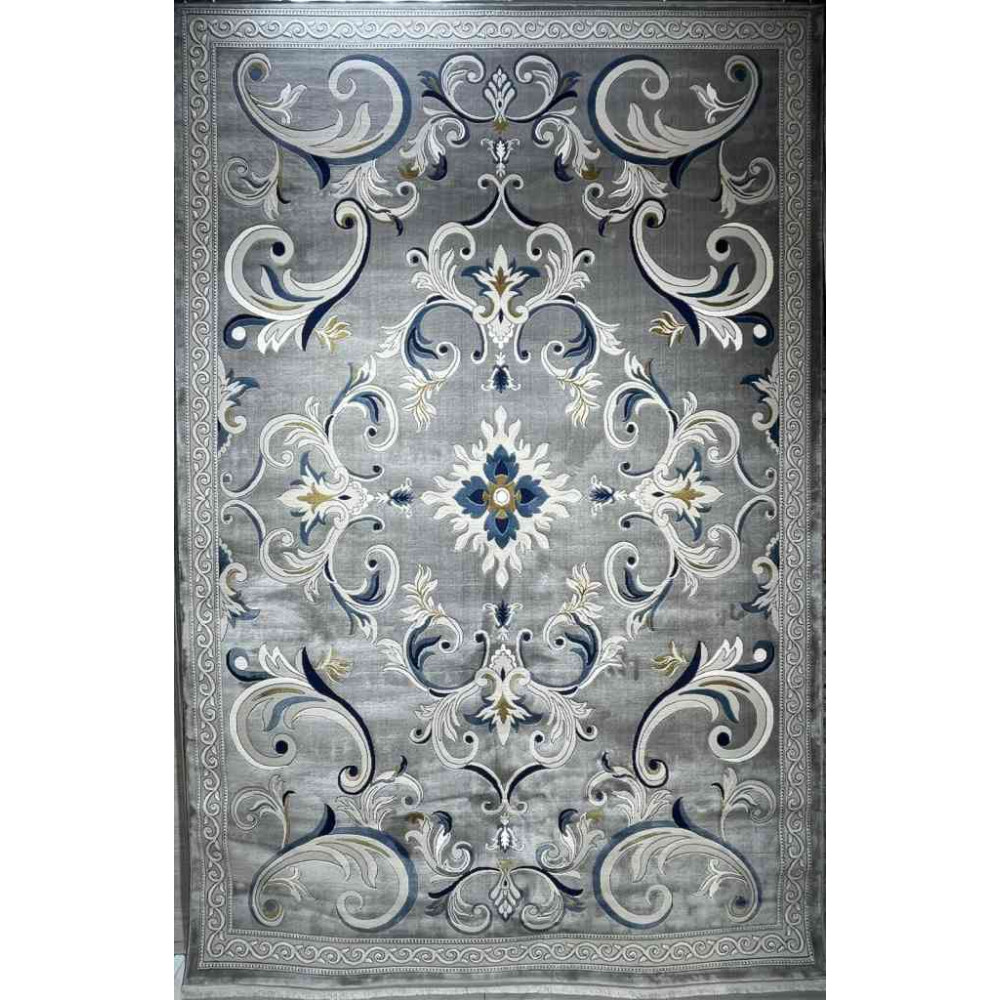 سجاد تركي نقش فرنسي بارون 60641A رصاصي مقاس 80*150