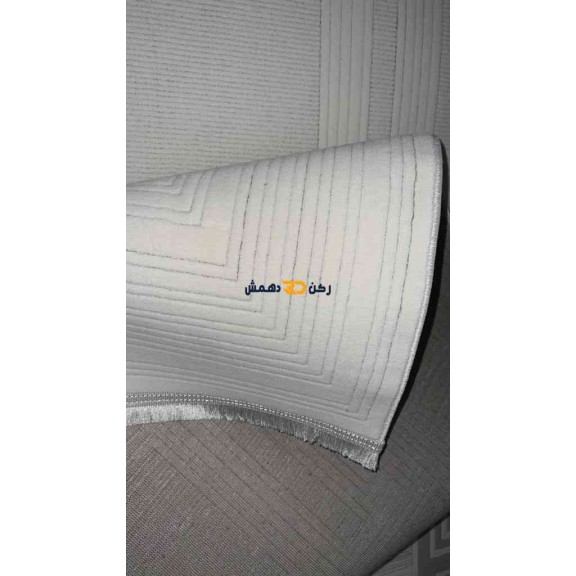 سجاد تركي الاطار برواز مودرن اوركيد كريم مقاس 150*220